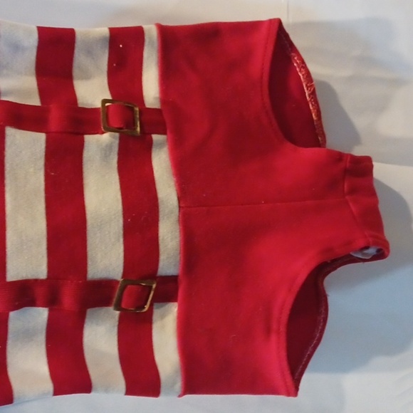 Vintage one piece, red & cream, measurements in photos - Picture 3 of 11